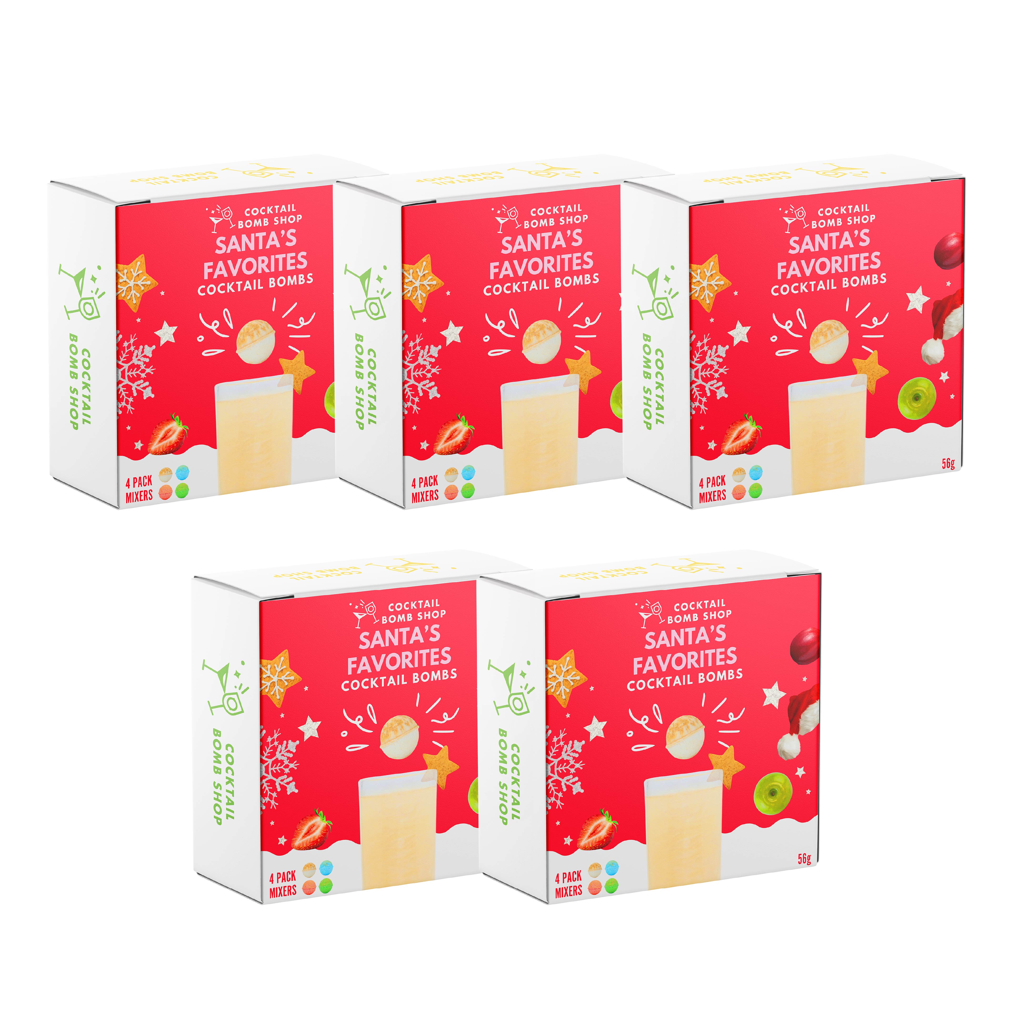 SANTA’S FAVORITES BUNDLE ( 5 Boxes of 4 Cocktail Bombs , Ideal for gifting )